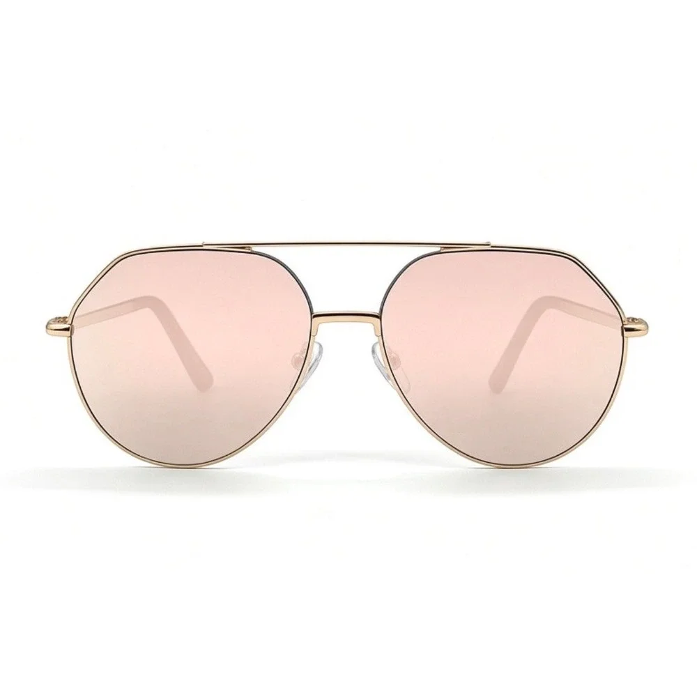Sunglasses, Fashion Sunglasses Vintage Metal Pink Mirror Lens Glasses Women 2026
